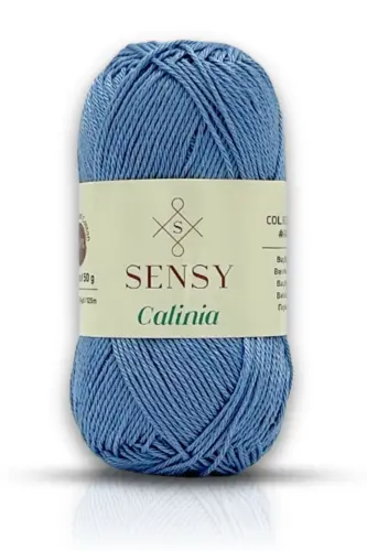 Calinia 100% Mercerized Cotton Knitting Yarn, Lace Yarn, Crochet Yarn, Giza Egyptian Cotton Baby Blue-Baby Blue 