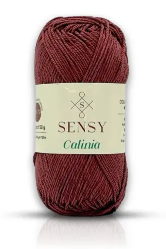 Calinia 100% Mercerized Cotton Knitting Yarn, Lace Yarn, Crochet Yarn, Giza Egyptian Cotton Brown-Brown 