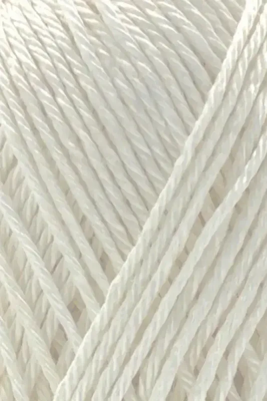 Calinia 100% Mercerized Cotton Knitting Yarn, Lace Yarn, Crochet Yarn, Giza Egyptian Cotton Mercerized Yarn White - 5