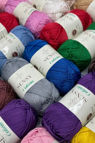 Calinia 100% Mercerized Cotton Knitting Yarn, Lace Yarn, Crochet Yarn, Giza Egyptian Cotton Yarn Turquoise-Turquoise - 4