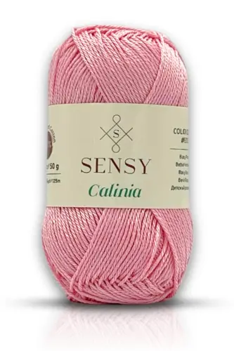 Calinia 100% Merserize Paxta Triko Ip, To'r Ip, Ignaga Ip, Giza Misr Paxtasi Oqish Pushti-Oqish Pushti 