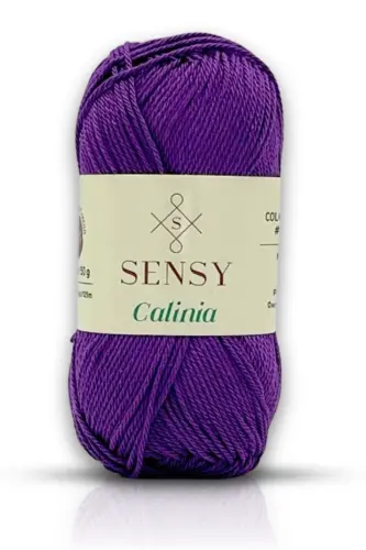 Calinia 100% Merserize Paxta Triko Ip, To'r Ip, To'quv Ip, Giza Misr Paxta Ip Binafsha-Binafsha 