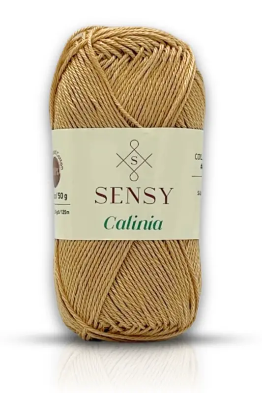 Calinia 100% Мерсеризованный Хлопок Вязальная Пряжа, Пряжа для Кружева, Пряжа для Вязания Крючком, Египетский Хлопок Гиза Кофе с Молоком-Кофе с Молоком - SENSY