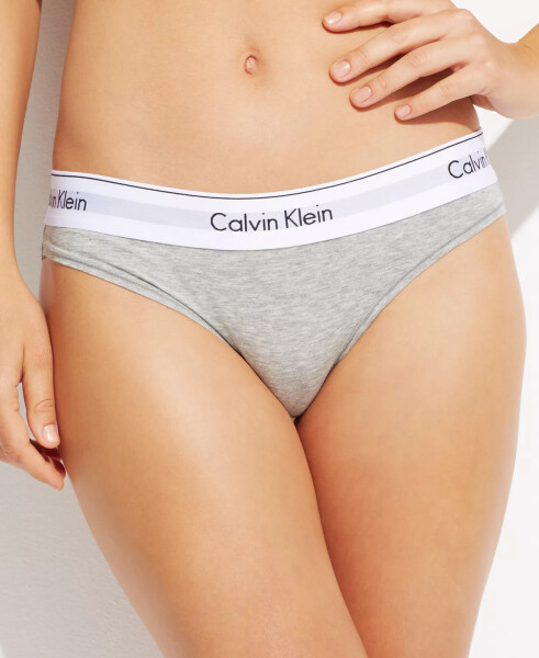 Calvin Klein Ayollar uchun Zamonaviy Paxta Bikini Ichki Kiyim F3787 Kulrang Melanj - 1