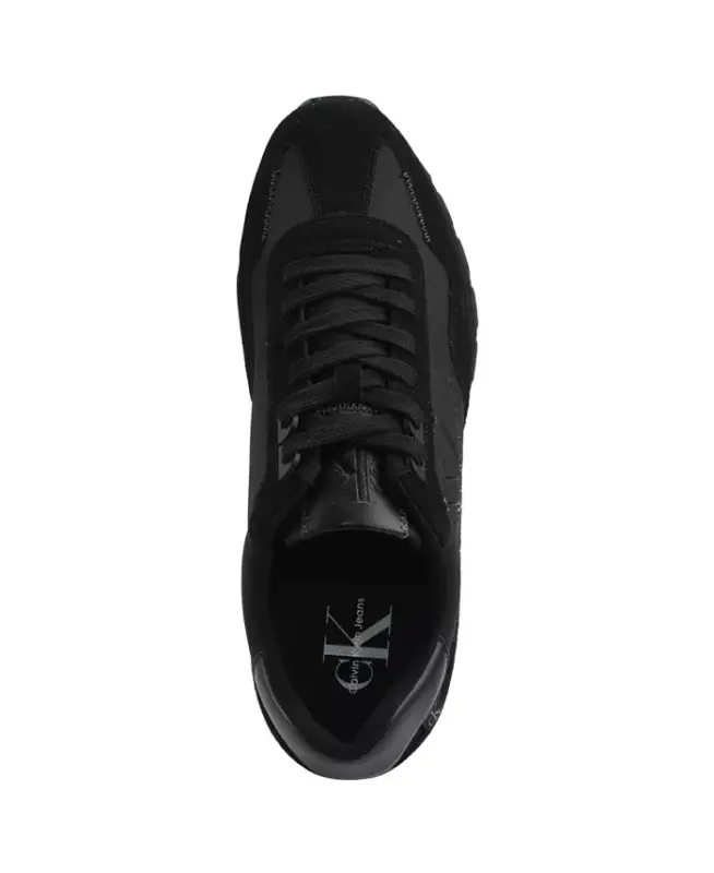 Calvin Klein erkaklar Eden Lace Up Casual Sneakers-All Black - 4
