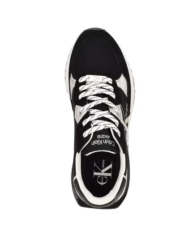Calvin Klein Women's Magalee Casual Logo Lace-Up Sneakers - Black, Silver, Gray - 4