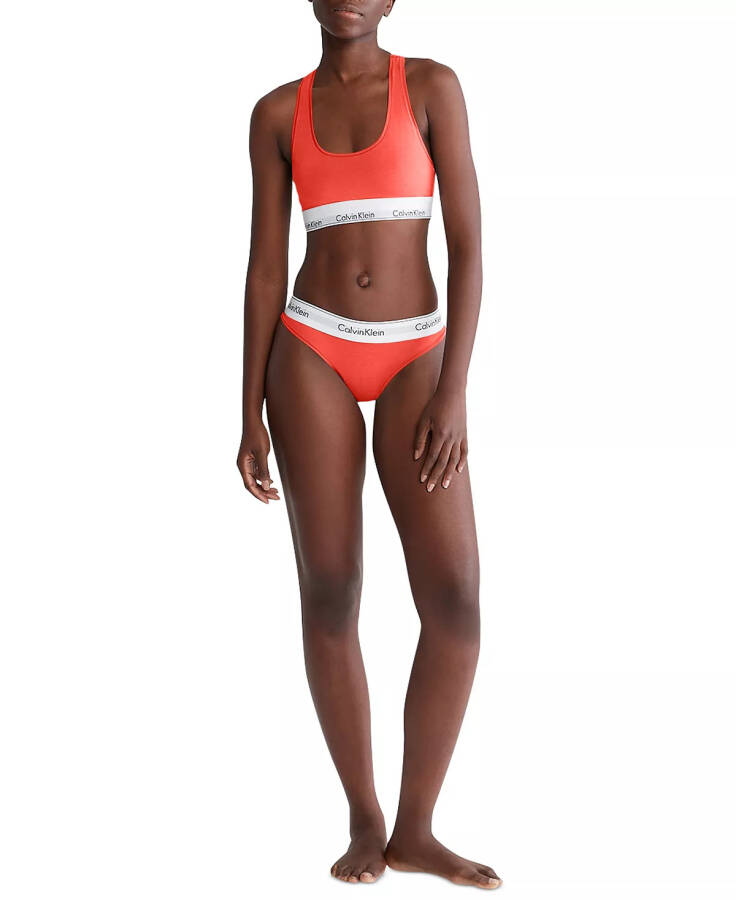 Calvin Klein Kadın Modern Pamuk Bikini İç Çamaşırı F3787 Calypso Mercan - 4