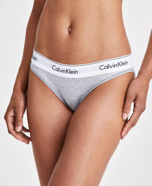 Calvin Klein Kadın Modern Pamuk Bikini Külot F3787 Gri Melanj - 6