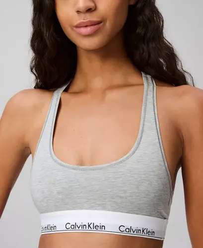 Calvin Klein Women's Modern Cotton Bralette F3785 - Grey Heather - 1