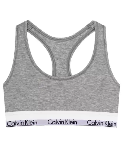 Calvin Klein Women's Modern Cotton Bralette F3785 - Grey Heather - 6