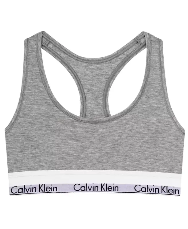 Calvin Klein Women's Modern Cotton Bralette F3785 - Grey Heather - 6