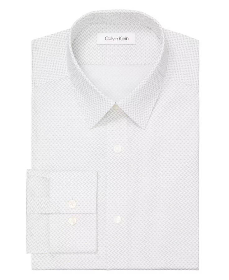 Calvin Klein Men Steel Slim Fit Dress Shirt Grey - 3