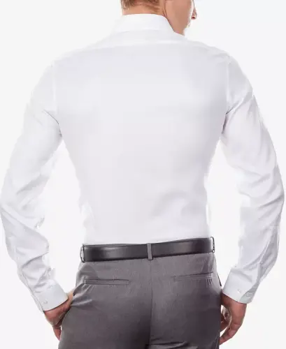 Calvin Klein Men's Steel+ Slim-Fit Non-Iron Stretch Performance Dress Shirt-White - 2
