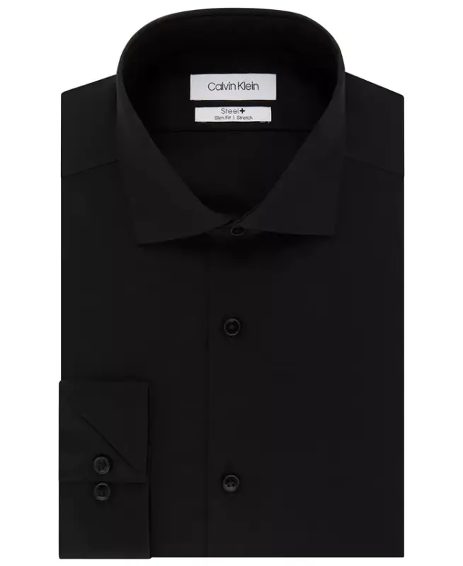 Calvin Klein Men's Steel+ Slim-Fit Non-Iron Stretch Performance Dress Shirt - 3