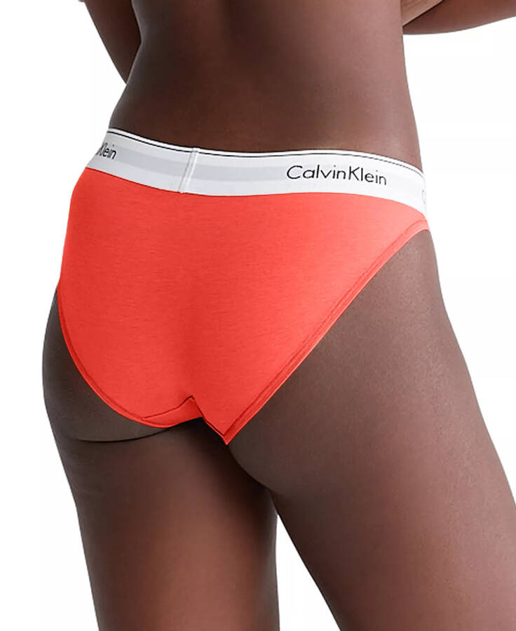 Calvin Klein Women's Modern Cotton Bikini Underwear F3787 Calypso Coral - 2