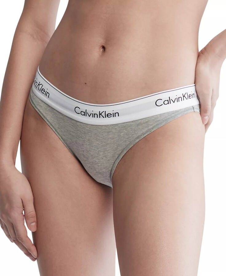 Calvin Klein Women's Modern Cotton Bikini Underwear F3787 Grey Heather - 4