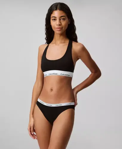 Calvin Klein Women's Modern Cotton Bralette F3785 - Black - 3