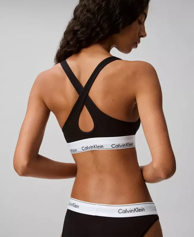 Calvin Klein Women's Modern Cotton Padded Bralette QF1654 - Black - 3