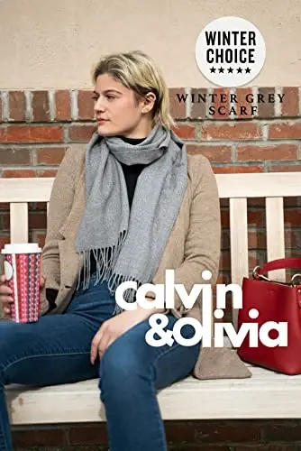 CALVIN & OLIVIA Ayollar Kuz-Qish Sharfi Qalin Klassik Katakli Sharf O'rami Issiqlik Yumshoq Katta hajmli CasModazoneere Ro'mollar - CALVIN (1)