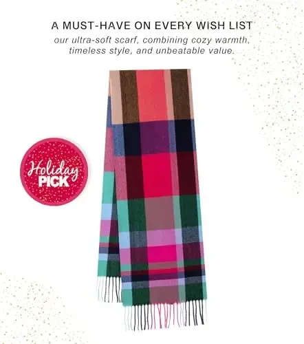 CALVIN & OLIVIA Lightweight Ultra-Soft Scarf - Perfect Holiday Gift for Men & Women - 2