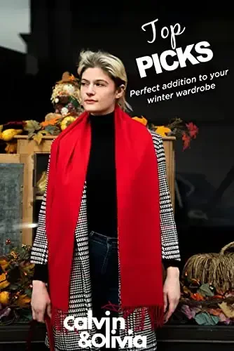 CALVIN & OLIVIA Lightweight Ultra-Soft Scarf - Perfect Holiday Gift for Men & Women - 5