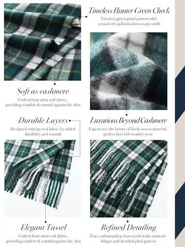 CALVIN & OLIVIA Lightweight Ultra-Soft Scarf with Hat - Perfect Holiday Gift for Men & Women - 3