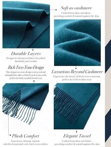 CALVIN & OLIVIA Lightweight Ultra-Soft Scarf with Hat - Perfect Holiday Gift for Men & Women - 3