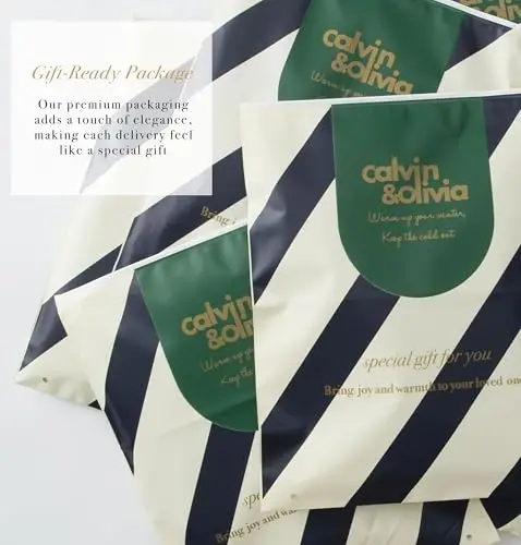 CALVIN & OLIVIA Lightweight Ultra-Soft Scarf with Hat - Perfect Holiday Gift for Men & Women - 6