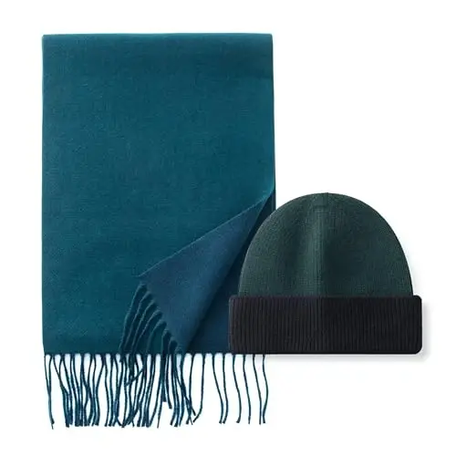 CALVIN & OLIVIA Lightweight Ultra-Soft Scarf with Hat - Perfect Holiday Gift for Men & Women 