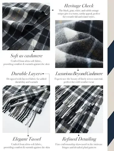 CALVIN & OLIVIA Lightweight Ultra-Soft Scarf with Hat - Perfect Holiday Gift for Men & Women - 4