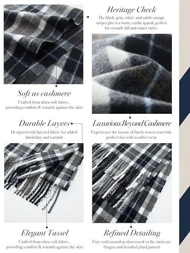 CALVIN & OLIVIA Lightweight Ultra-Soft Scarf with Hat - Perfect Holiday Gift for Men & Women - 4