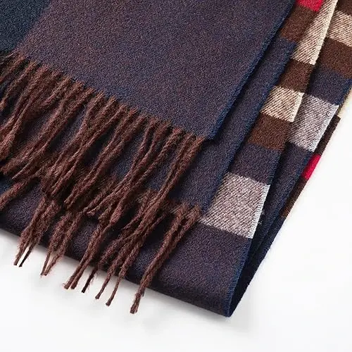 CALVIN & OLIVIA Women's Fall Winter Scarf Thick Classic Plaid Scarf Wrap Warmth Soft Oversized CasModazoneere Feel Scarves - 5