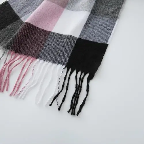 CALVIN & OLIVIA Women's Fall Winter Scarf Thick Classic Plaid Scarf Wrap Warmth Soft Oversized CasModazoneere Feel Scarves - 6