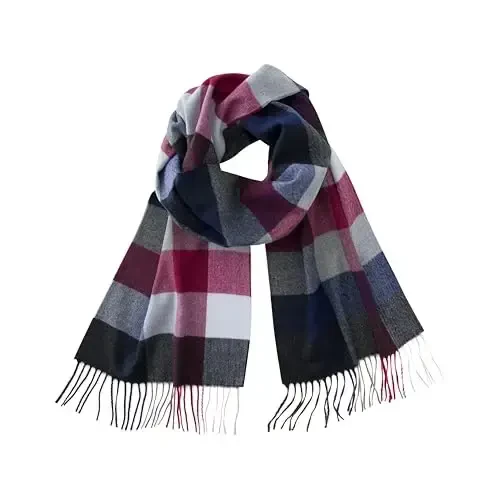 CALVIN & OLIVIA Women's Fall Winter Scarf Thick Classic Plaid Scarf Wrap Warmth Soft Oversized CasModazoneere Feel Scarves 