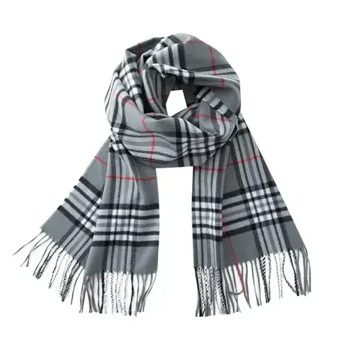 CALVIN & OLIVIA Women's Fall Winter Scarf Thick Classic Plaid Scarf Wrap Warmth Soft Oversized CasModazoneere Feel Scarves 