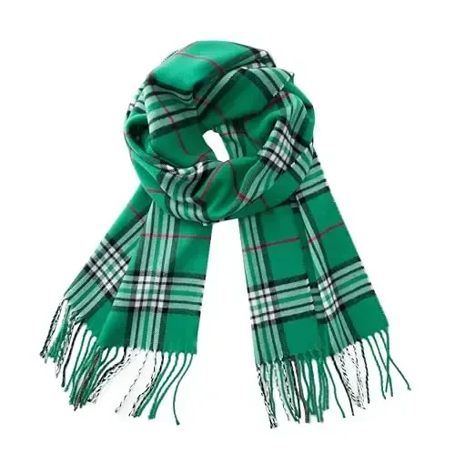 CALVIN & OLIVIA Women's Fall Winter Scarf Thick Classic Plaid Scarf Wrap Warmth Soft Oversized CasModazoneere Feel Scarves 