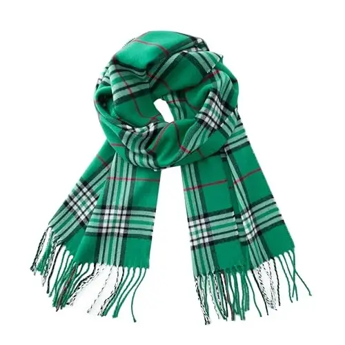 CALVIN & OLIVIA Women's Fall Winter Scarf Thick Classic Plaid Scarf Wrap Warmth Soft Oversized CasModazoneere Feel Scarves - 1