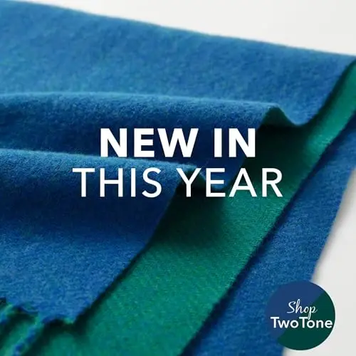 CALVIN & OLIVIA Super Soft CasModazoneere-Like Touch Lightweight Scarf – Cozy Winter Accessory & Perfect Holiday Gift for Men & Women - Two-Tone Reversible Green Turquoise - 4