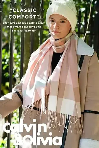 CALVIN & OLIVIA Lightweight Ultra-Soft Scarf - Perfect Holiday Gift for Men & Women - 4