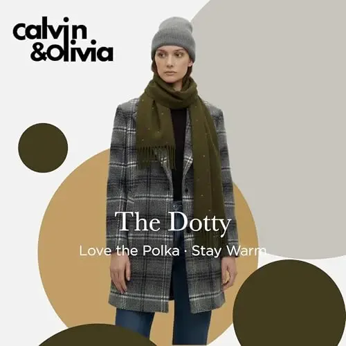 CALVIN & OLIVIA Lightweight Ultra-Soft Scarf - Perfect Holiday Gift for Men & Women - 6