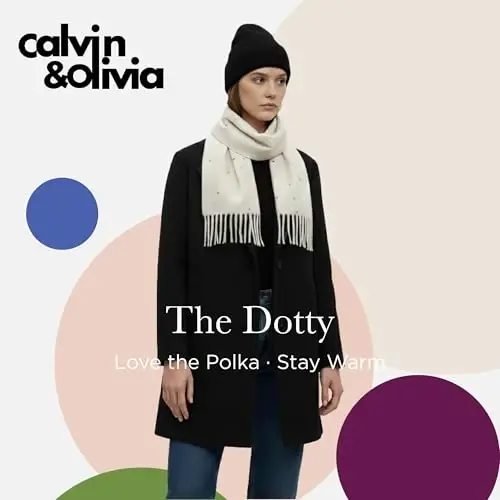 CALVIN & OLIVIA Lightweight Ultra-Soft Scarf - Perfect Holiday Gift for Men & Women - 5