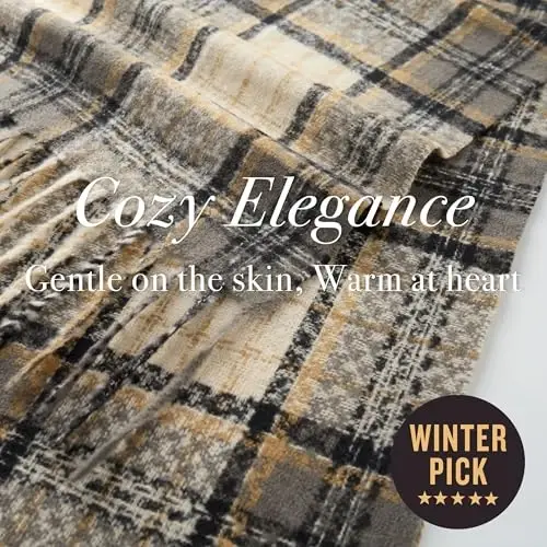 CALVIN & OLIVIA Lightweight Ultra-Soft Scarf - Perfect Holiday Gift for Men & Women - 4