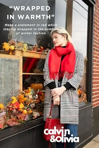 CALVIN & OLIVIA Lightweight Ultra-Soft Scarf - Perfect Holiday Gift for Men & Women - 3