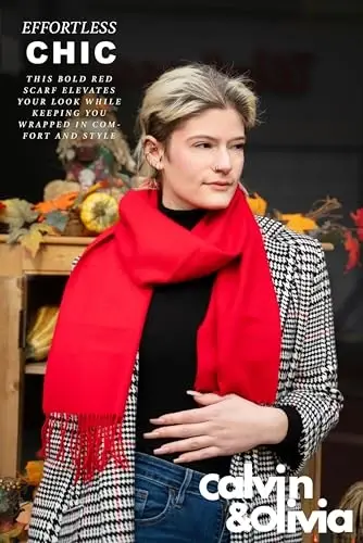 CALVIN & OLIVIA Lightweight Ultra-Soft Scarf - Perfect Holiday Gift for Men & Women - 5