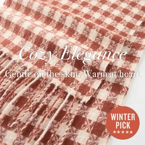 CALVIN & OLIVIA Lightweight Ultra-Soft Scarf - Perfect Holiday Gift for Men & Women - 5