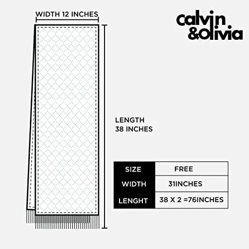 CALVIN & OLIVIA Lightweight Ultra-Soft Scarf - Perfect Holiday Gift for Men & Women - Calvin (1)