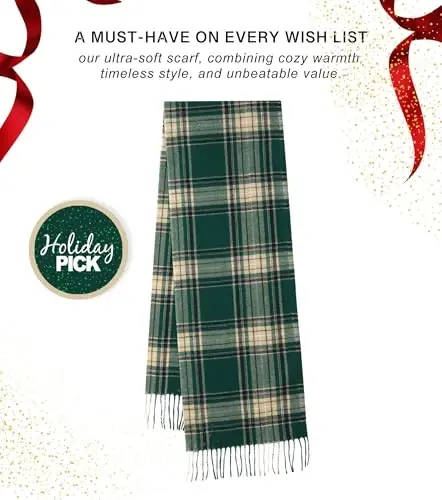 CALVIN & OLIVIA Lightweight Ultra-Soft Scarf - Perfect Holiday Gift for Men & Women - Calvin (1)
