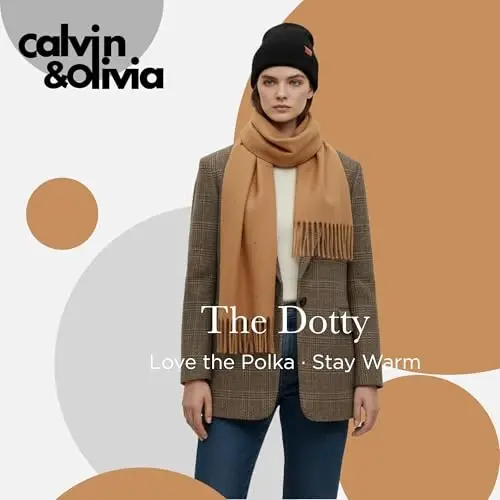 CALVIN & OLIVIA Lightweight Ultra-Soft Scarf - Perfect Holiday Gift for Men & Women - 6