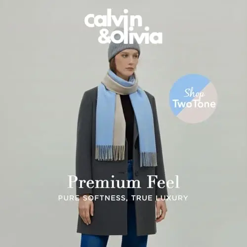 CALVIN & OLIVIA Lightweight Ultra-Soft Scarf - Perfect Holiday Gift for Men & Women - 4