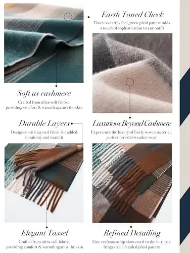 CALVIN & OLIVIA Lightweight Ultra-Soft Scarf with Hat - Perfect Holiday Gift for Men & Women - 3